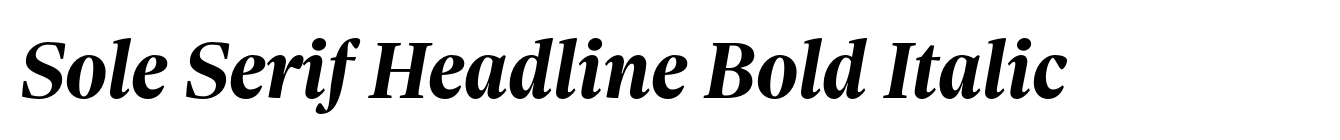 Sole Serif Headline Bold Italic image